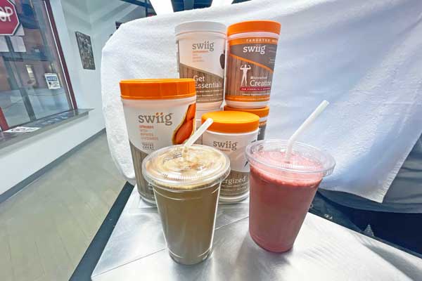 protein shakes and nutritional supplements from the juice bar at Steel Fitness Riverport in Bethlehem PA